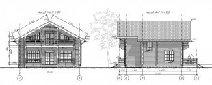 Дом из бруса (190*150) - проект №908